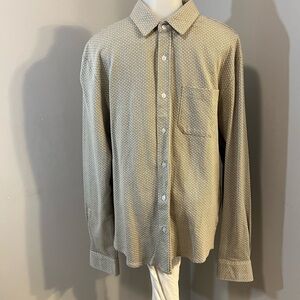 Kenneth Cole Tan Casual Button Down Shirt with Classic Collar